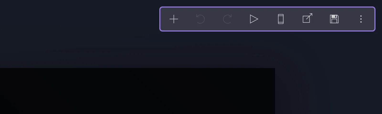 Carrd's builder menu bar, with the + Add Element icon as its first control